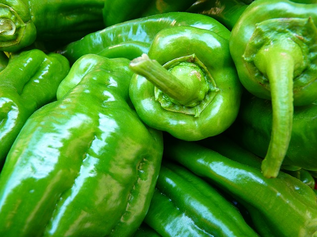 zelené papriky