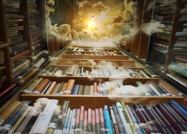 nebe nad knihovnou